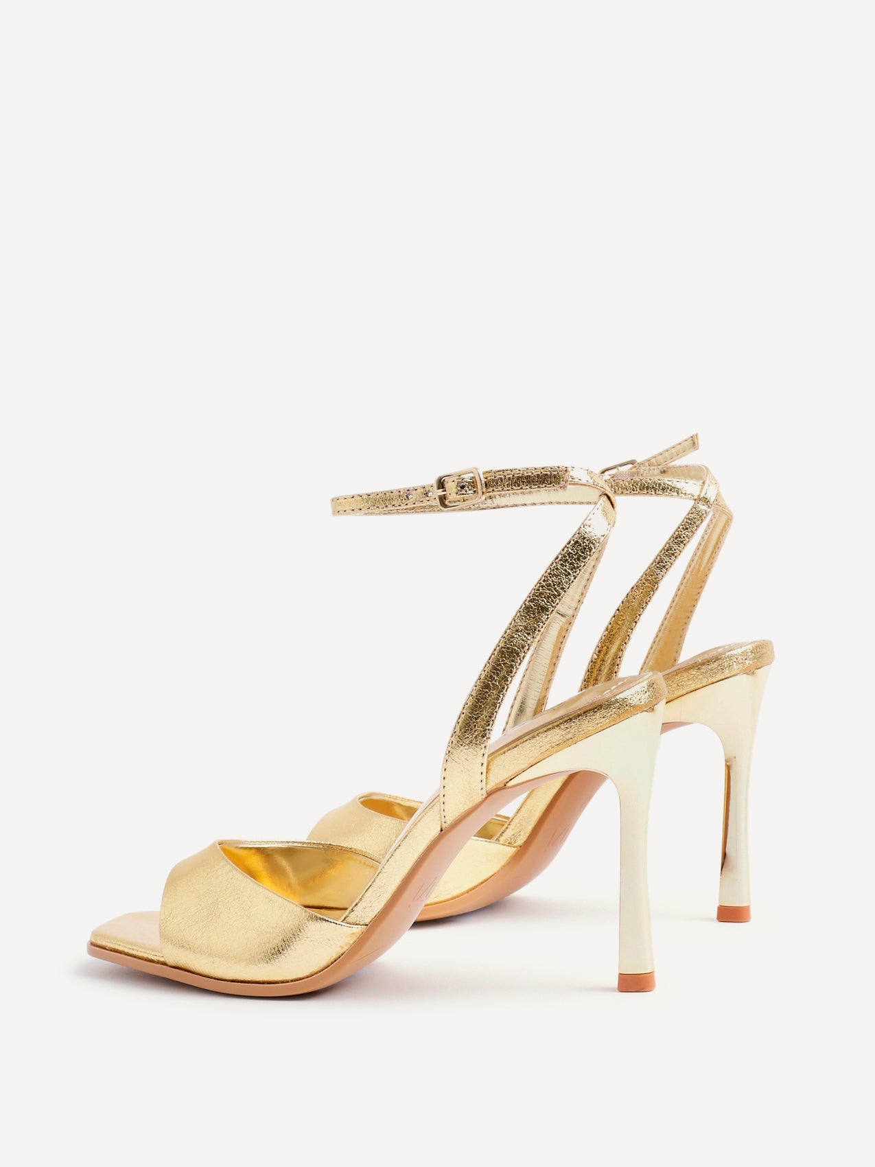 Jazz Gold Faux Leather Stiletto High Heels