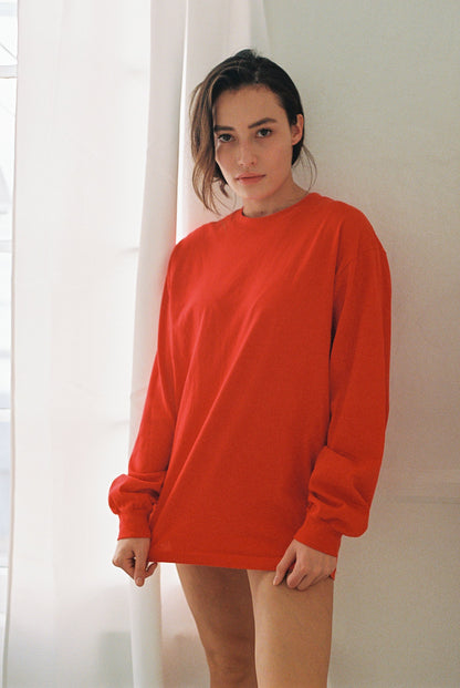 1807GD Mix - 6.5oz Long Sleeve Garment Dye Crew Neck T-Shirt