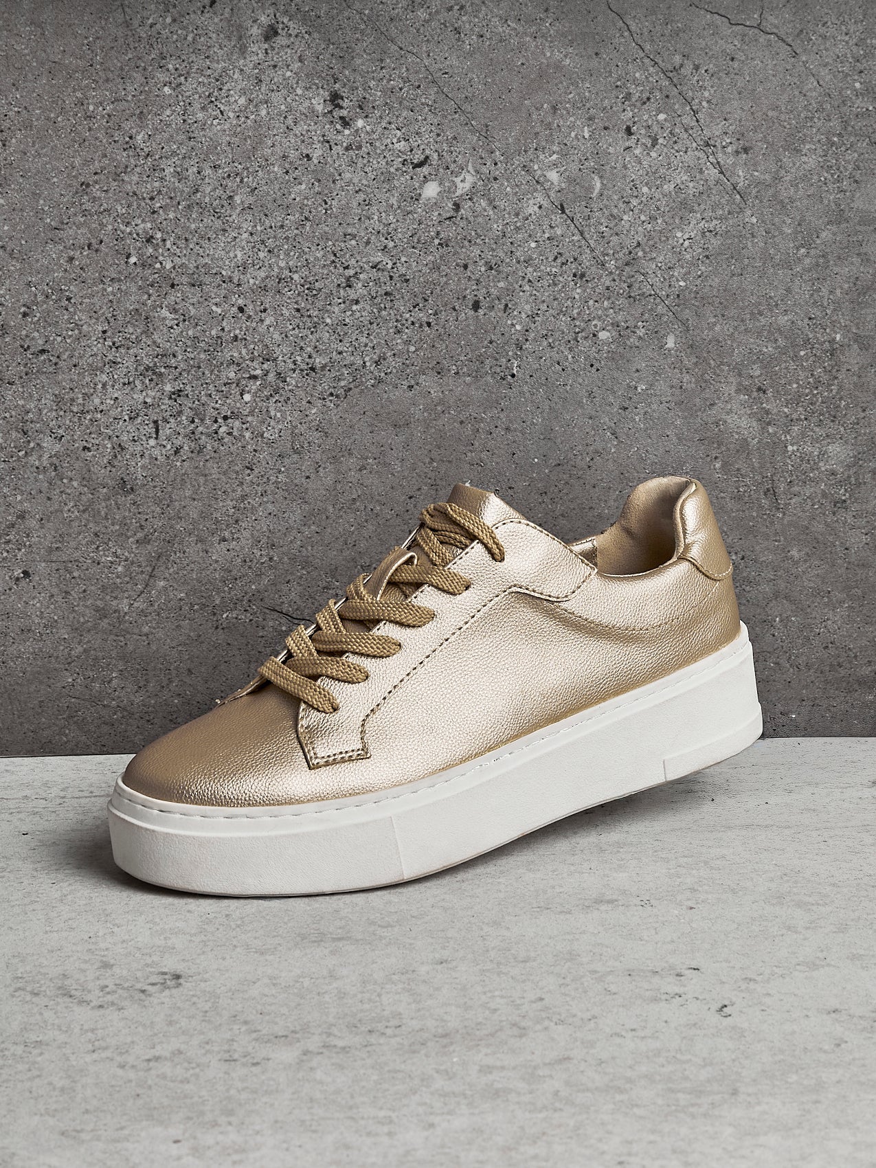 Jersey Gold Faux Leather Trainers