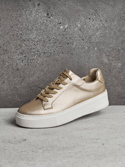 Jersey Gold Faux Leather Trainers
