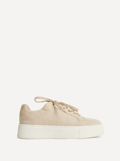 Jersey Nude Canvas Trainers