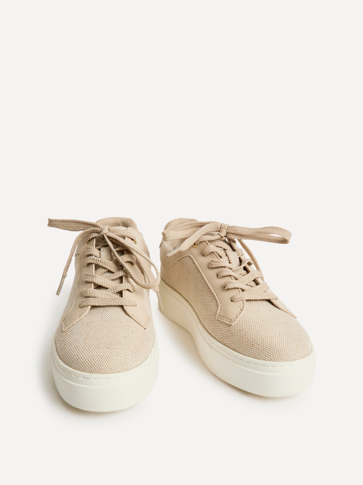 Jersey Nude Canvas Trainers