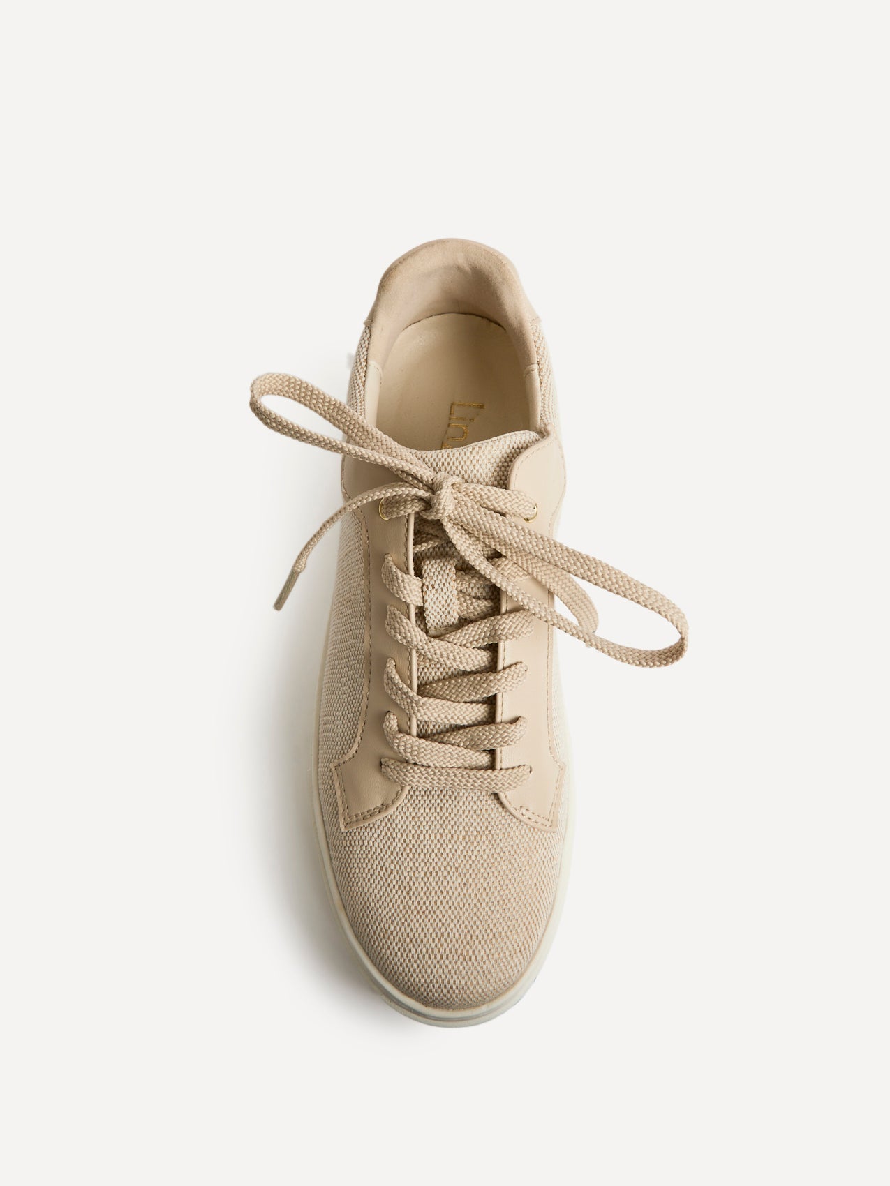 Jersey Nude Canvas Trainers