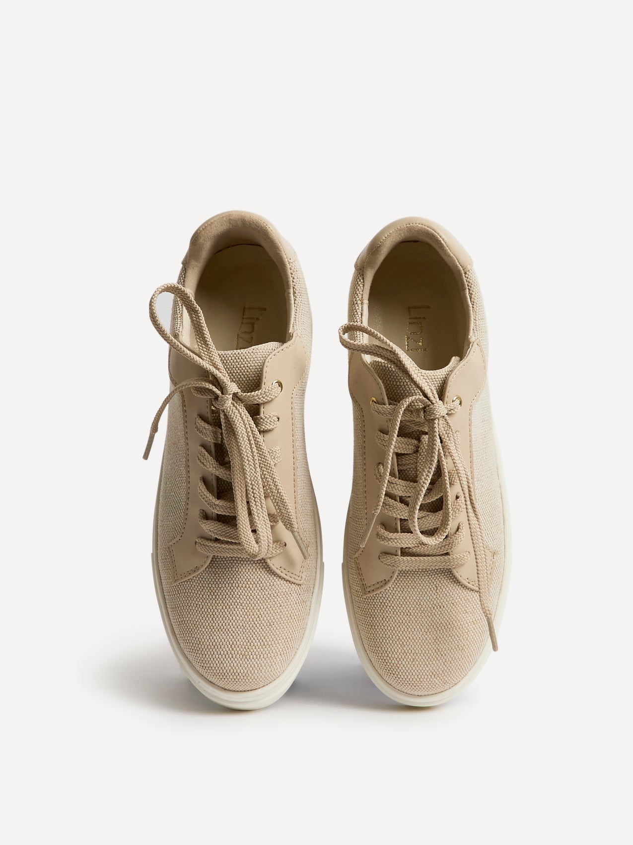 Jersey Nude Canvas Trainers