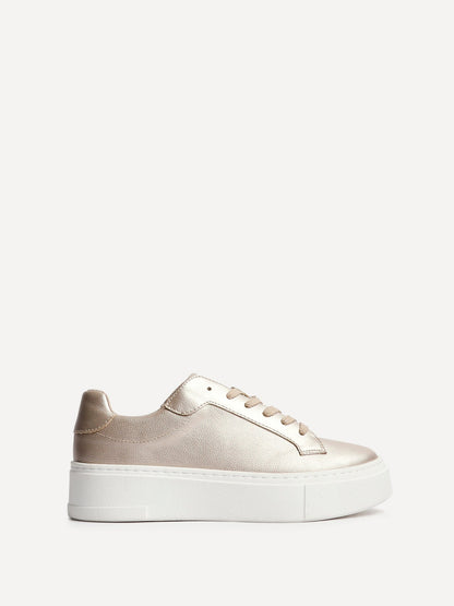 Jersey Gold Faux Leather Trainers
