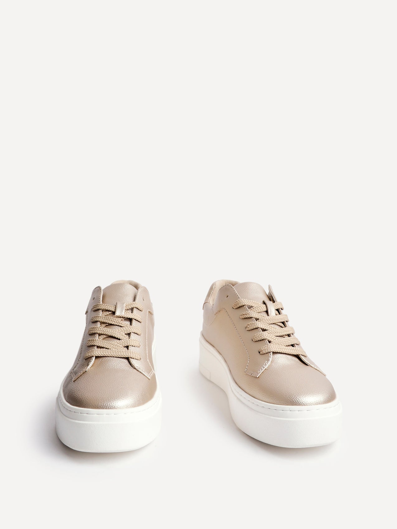 Jersey Gold Faux Leather Trainers