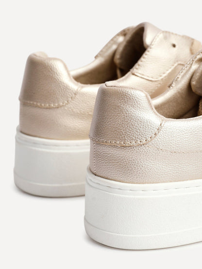 Jersey Gold Faux Leather Trainers