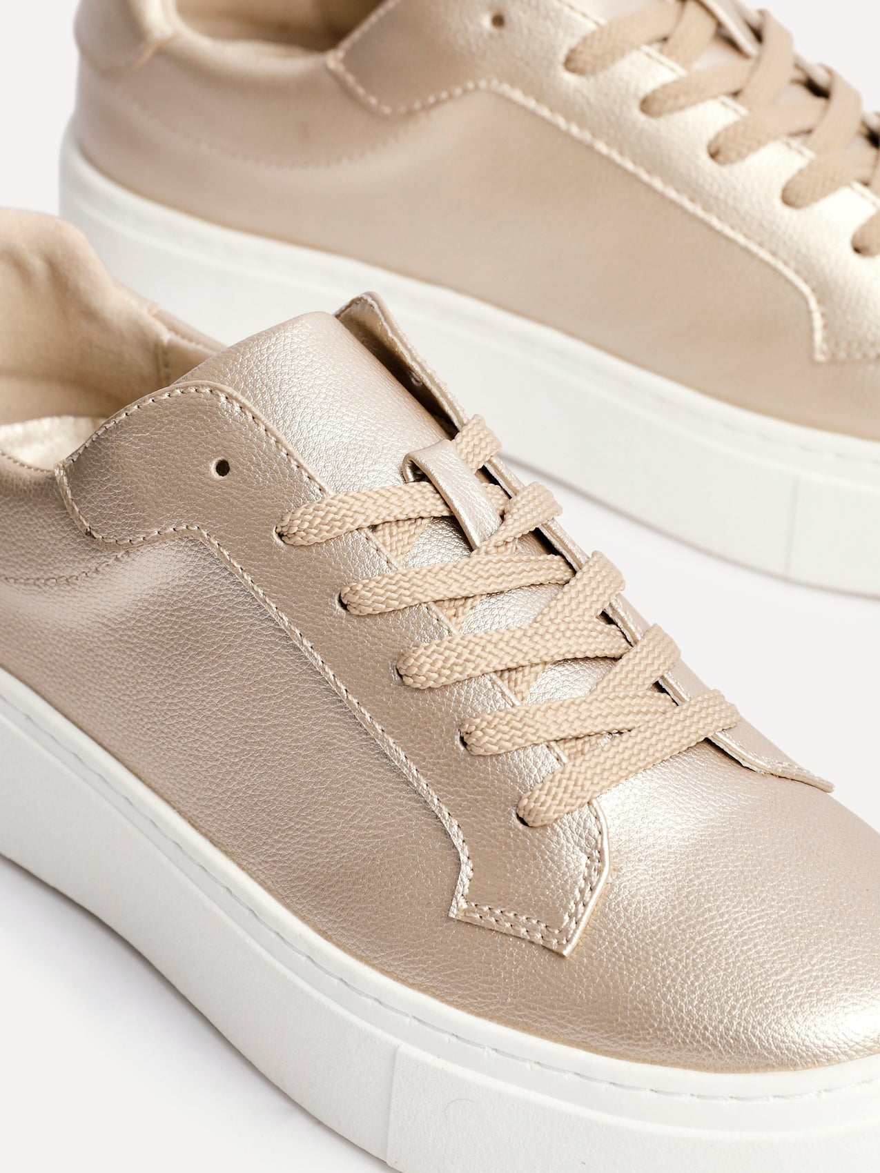 Jersey Gold Faux Leather Trainers