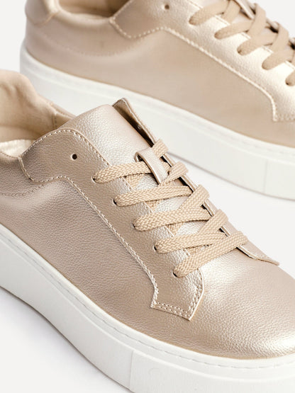 Jersey Gold Faux Leather Trainers
