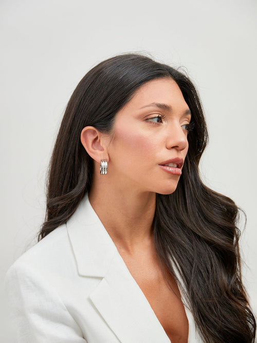 Spirit Silver Large Hoop Earrings