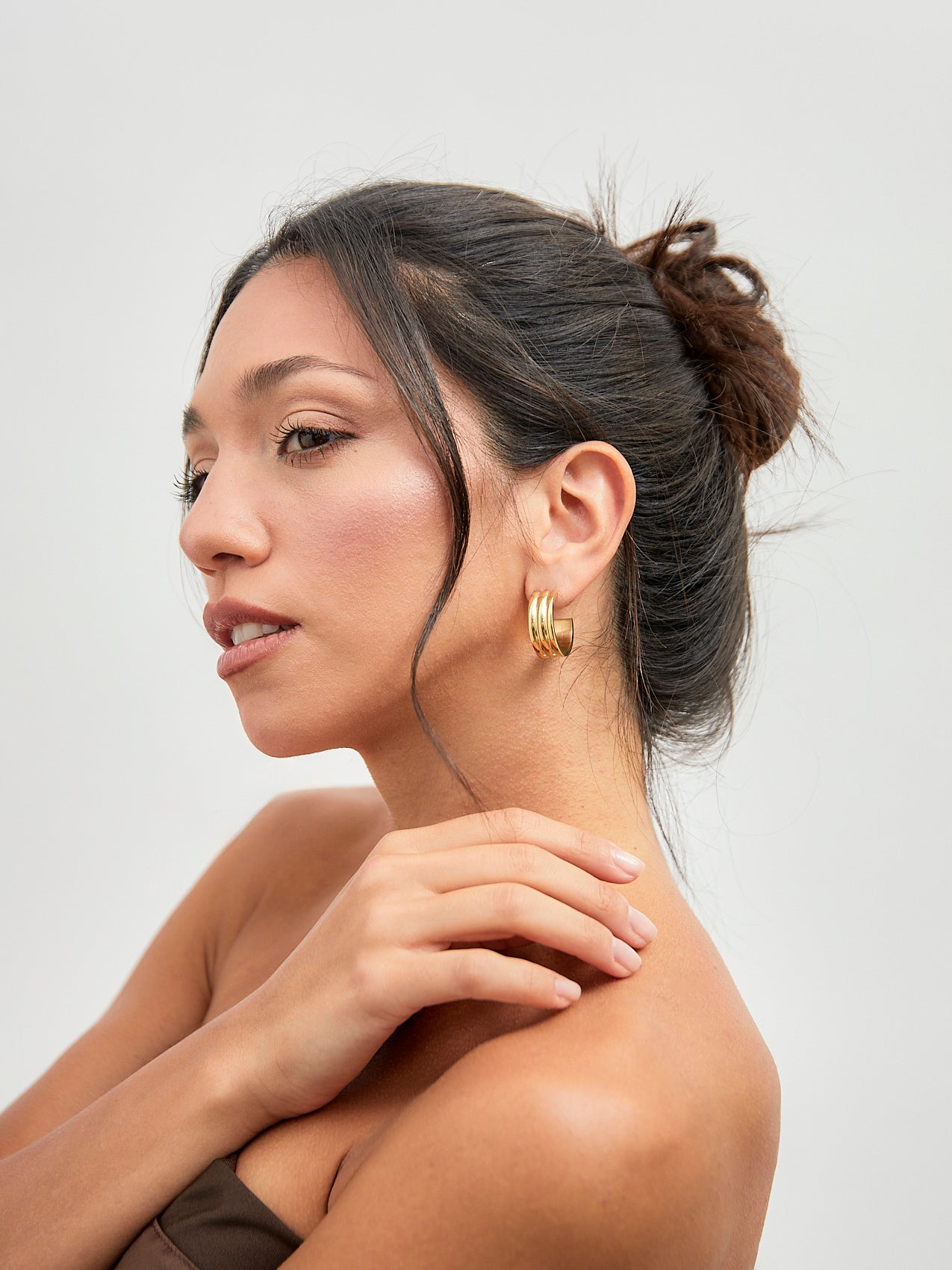 Spirit Gold Large Hoop Earrings