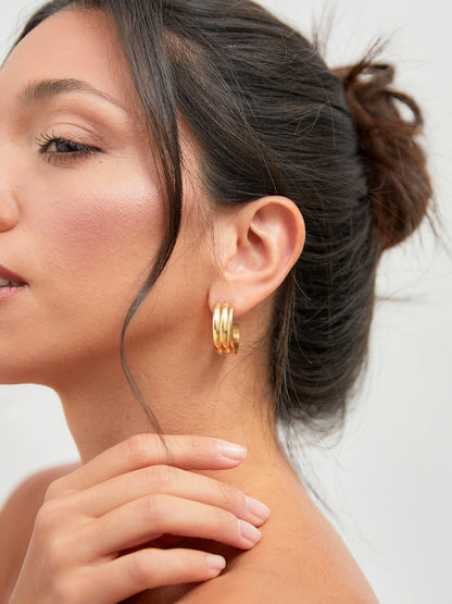 Spirit Gold Large Hoop Earrings