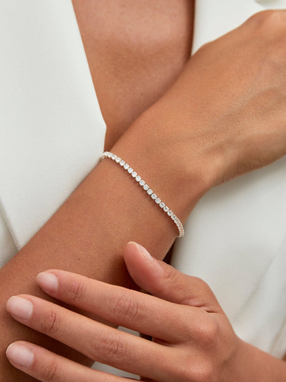 Wedlock Silver Crystal Tennis Bracelet