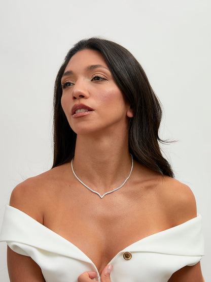 Evermore Silver Tennis Necklace
