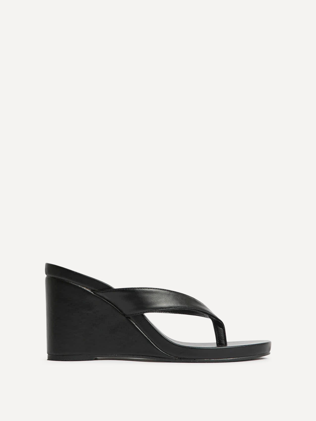 Joia Black Wedge Mules
