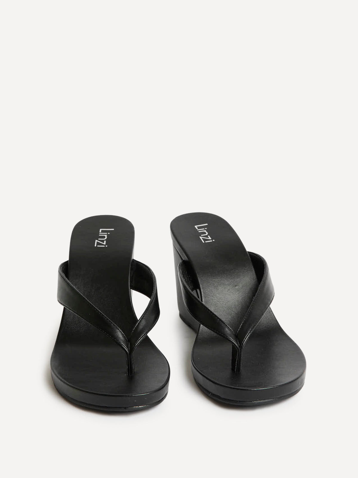 Joia Black Wedge Mules