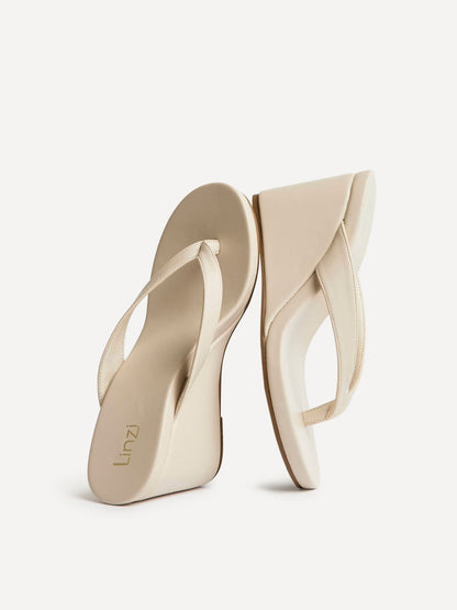 Joia Ivory Wedge Mules