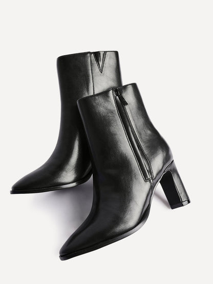Jonas Black Block Heeled Ankle Boots
