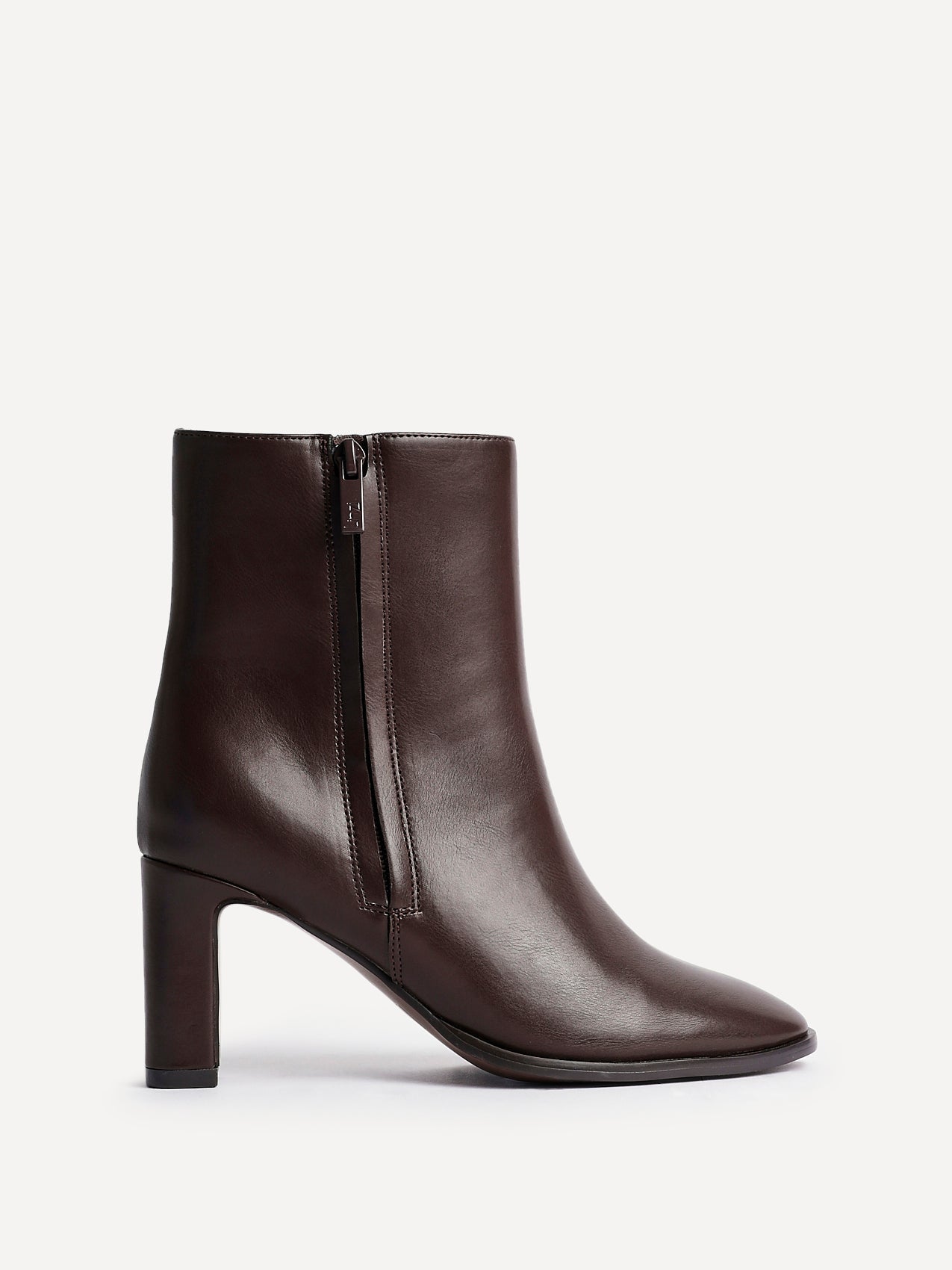 Jonas Brown Block Heeled Ankle Boots