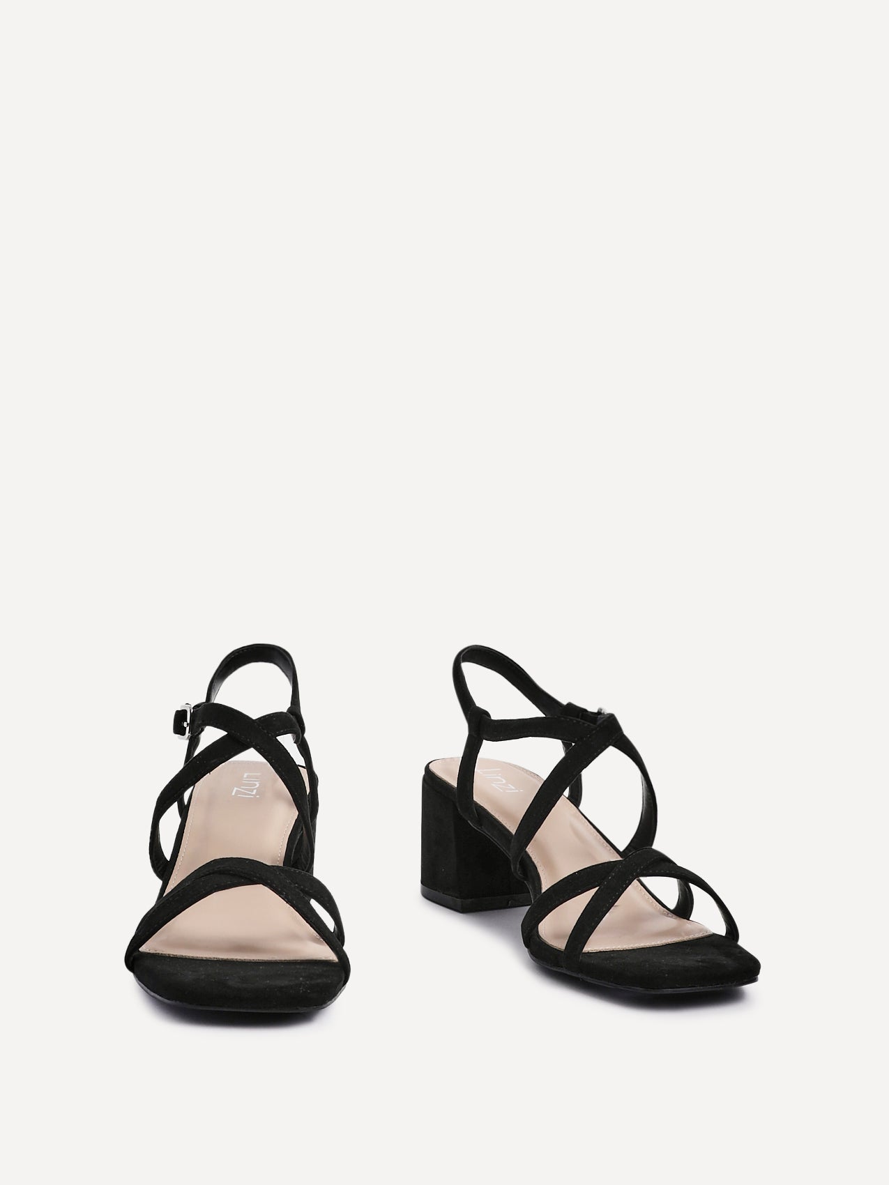 Jovanna Black Strappy Heeled Sandals