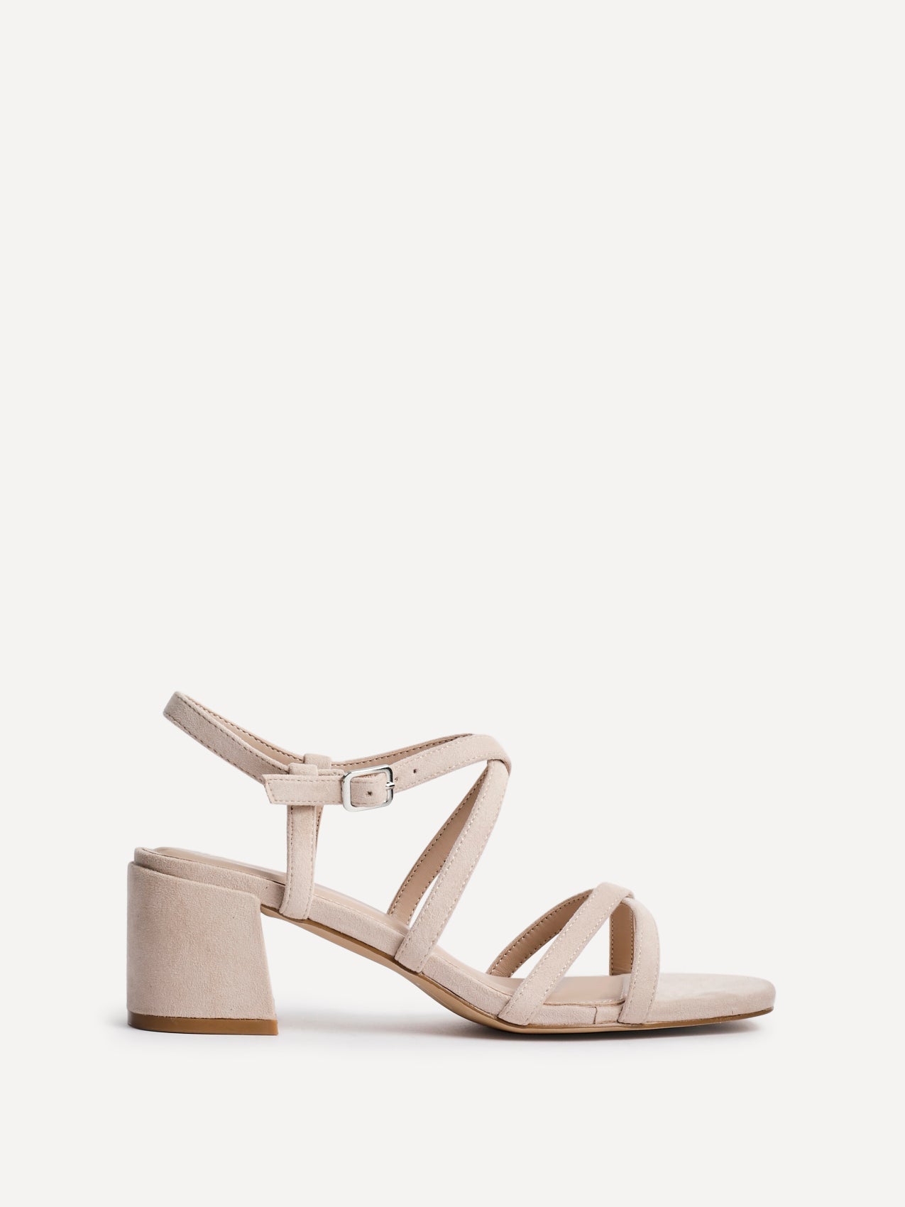 Jovanna Nude Strappy Heeled Sandals