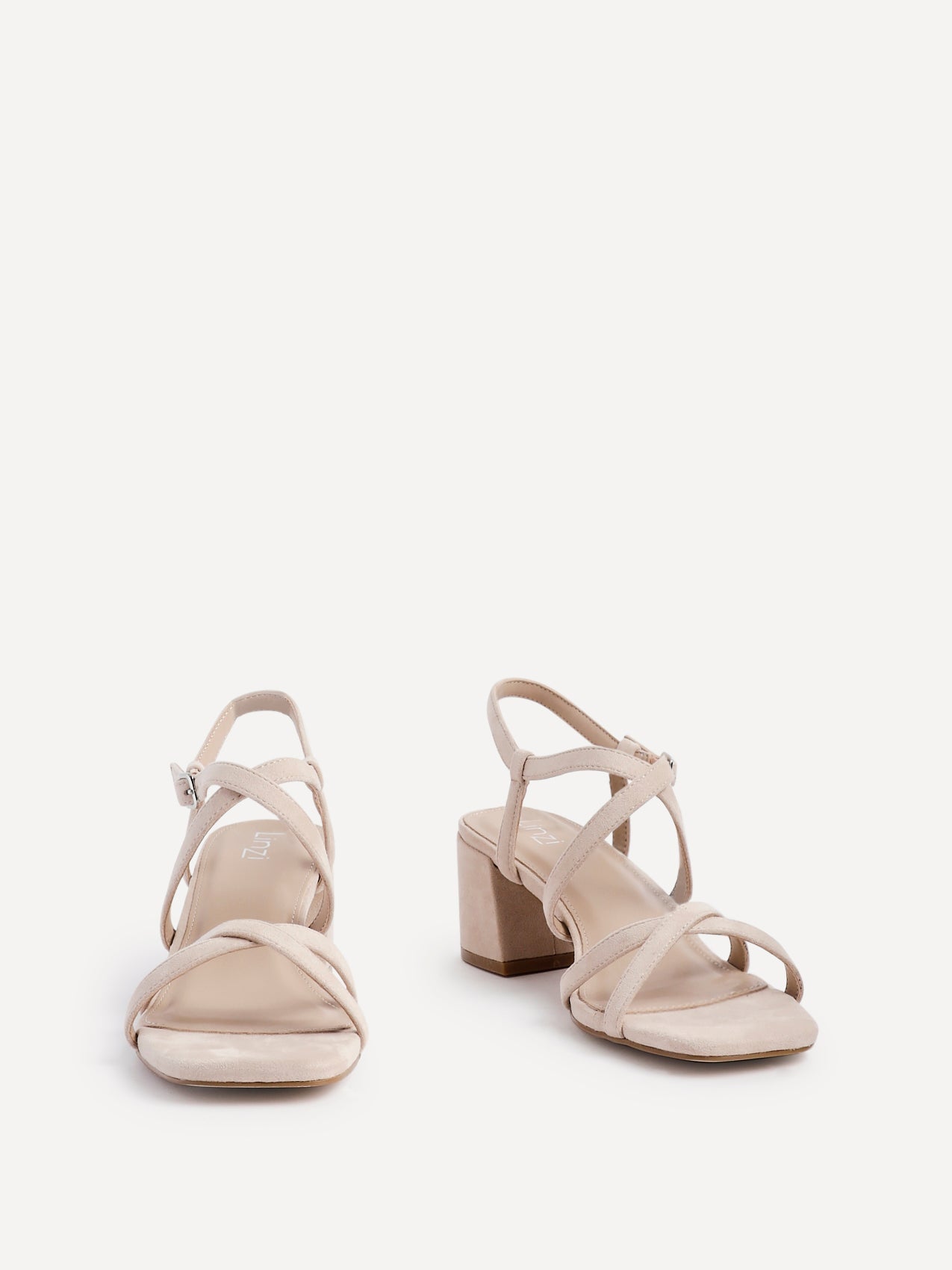 Jovanna Nude Strappy Heeled Sandals