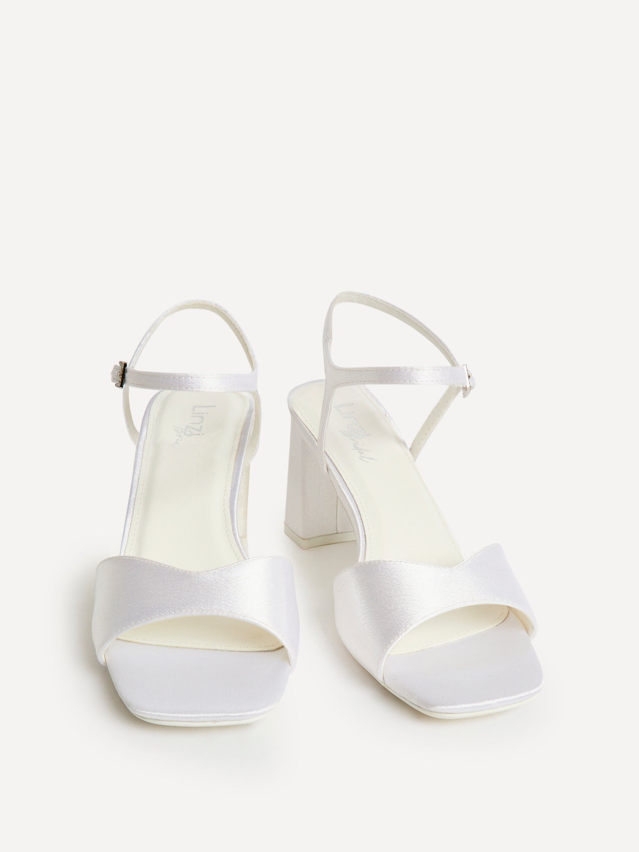 Juliette Bridal Ivory Satin Block Heeled Sandals