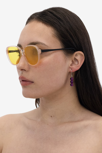 JWL8DE - 8MM Triple Beaded Drop Earrings