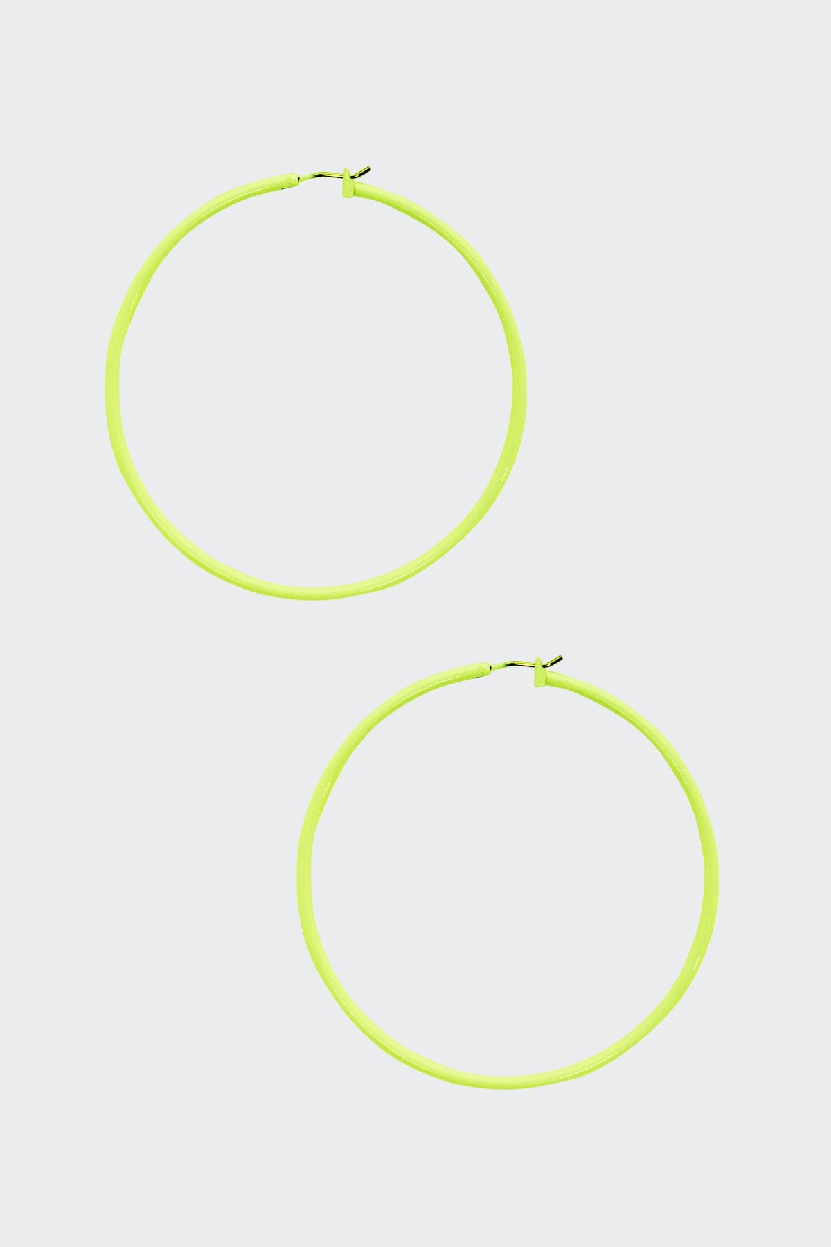 JWLNHE - Neon Yellow Hoop Earrings
