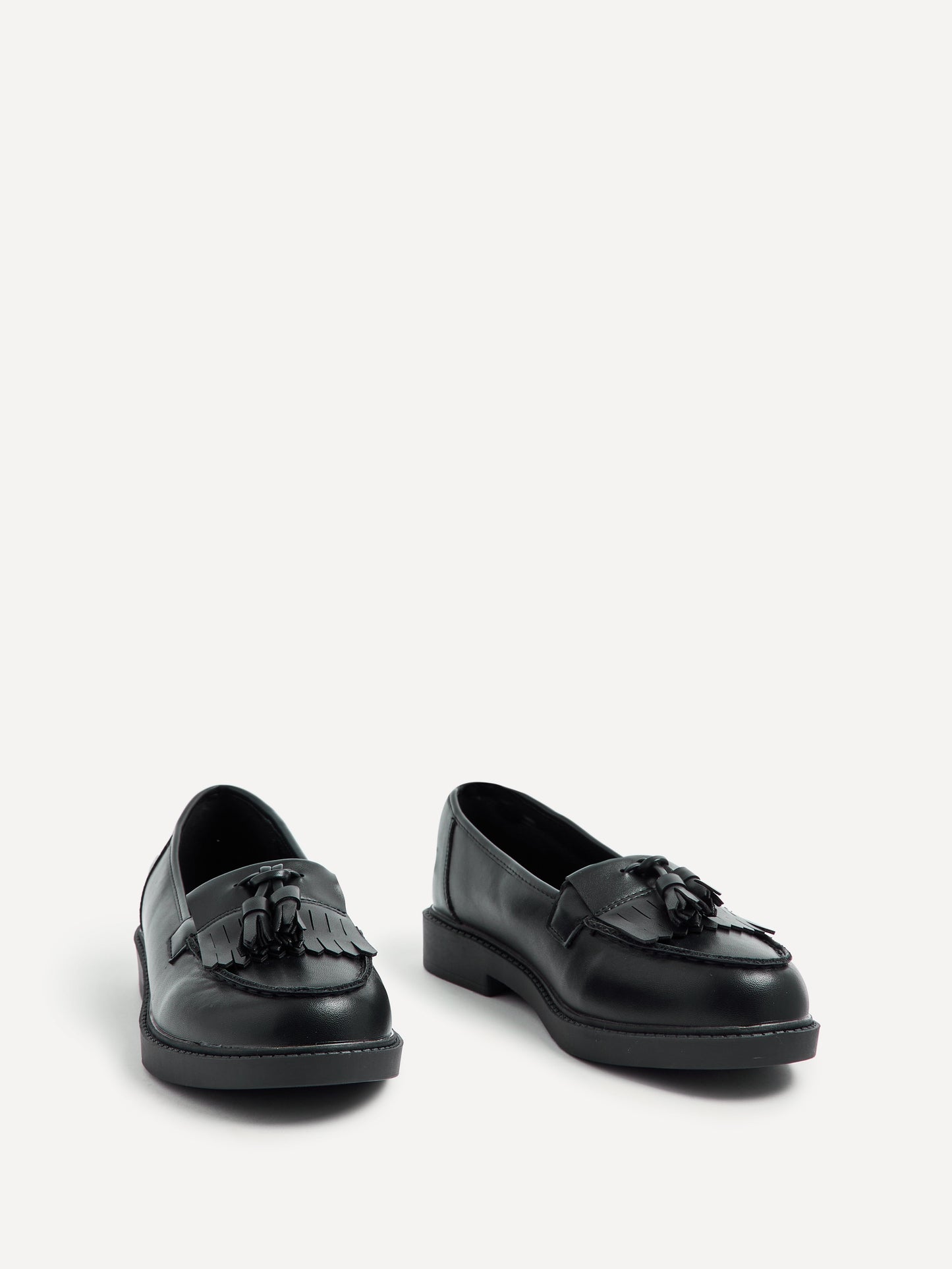 Kassidy Wide Fit Black Faux Loafers