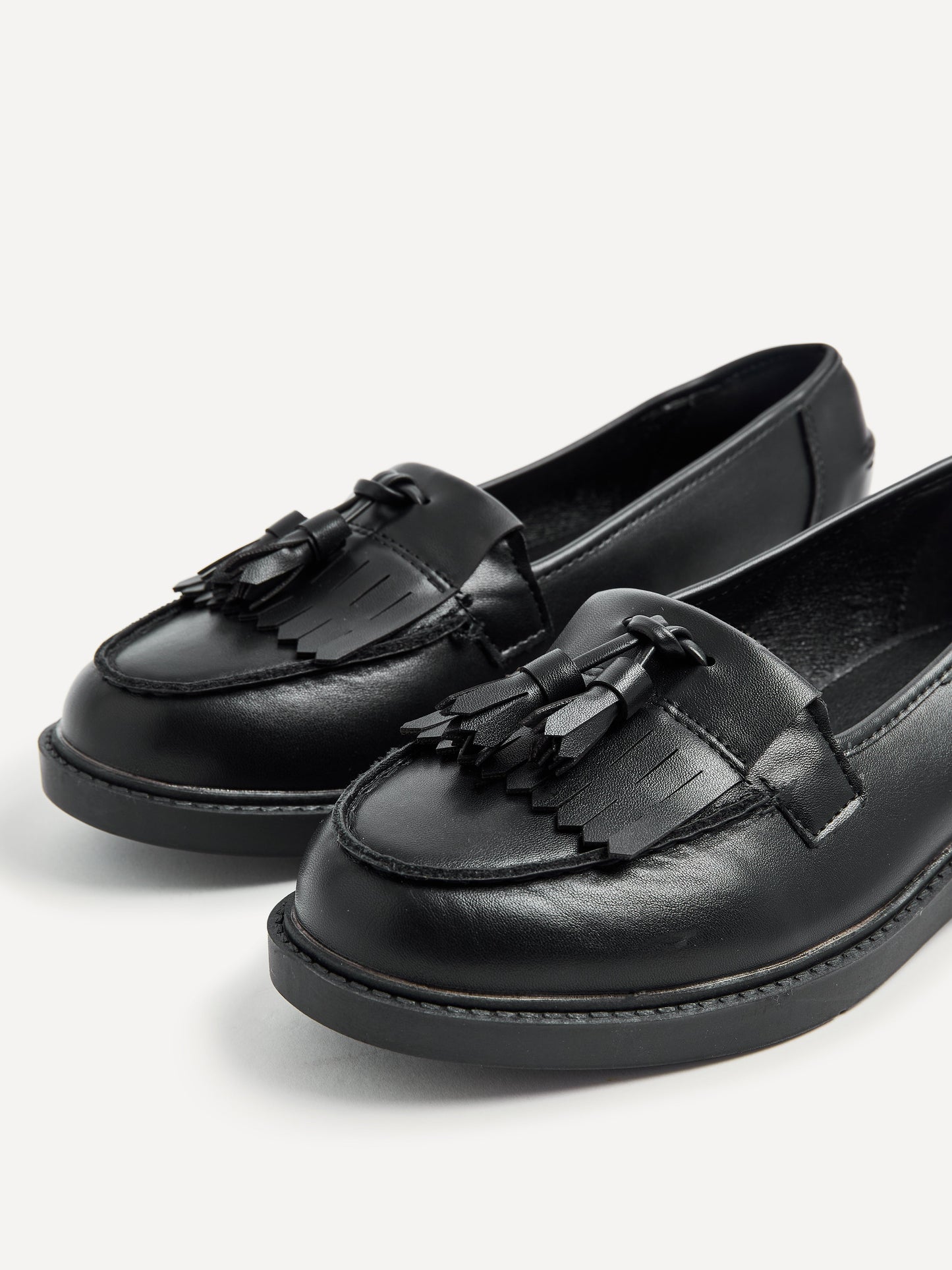 Kassidy Wide Fit Black Faux Loafers