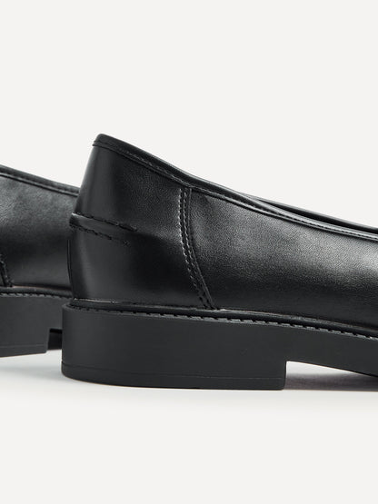 Kassidy Wide Fit Black Faux Loafers