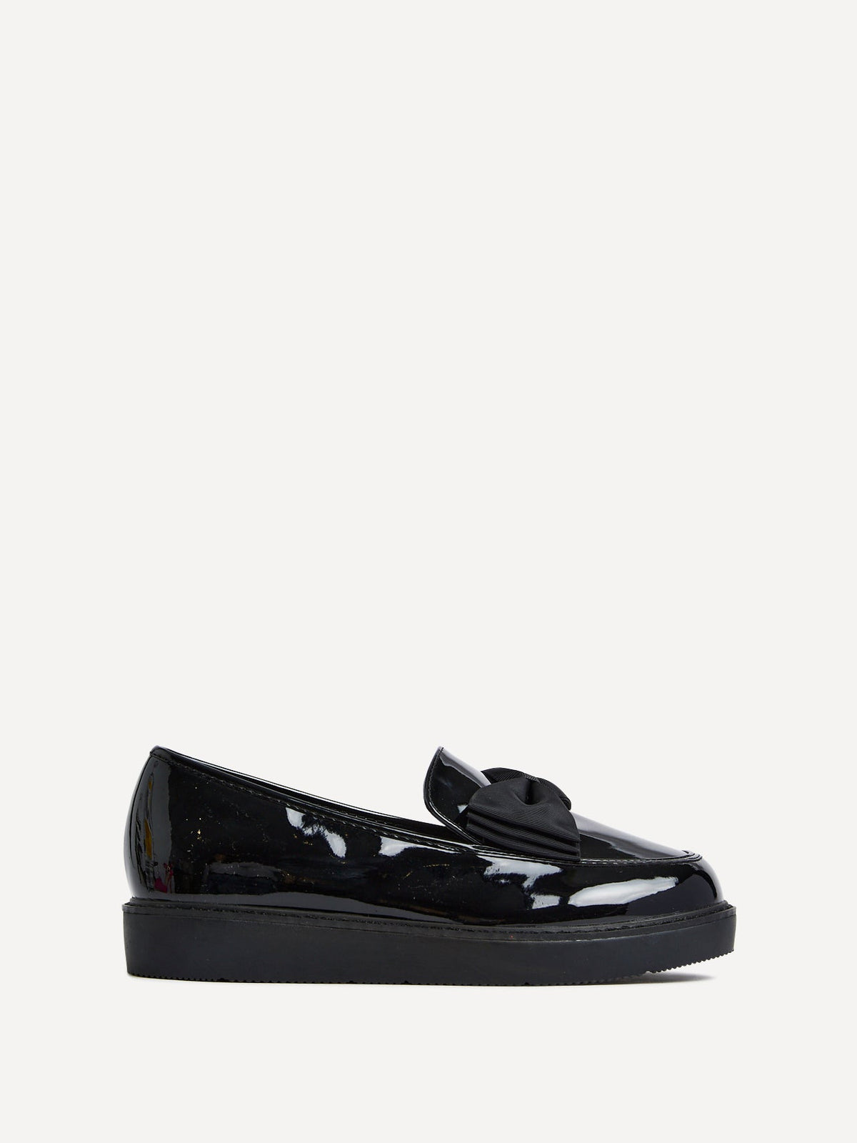 Kailey Wide Fit Black Patent Loafers