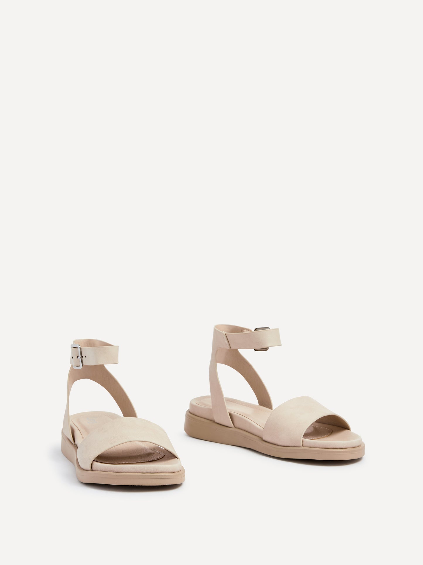 Kara Nude Faux Leather Flatform Sandals