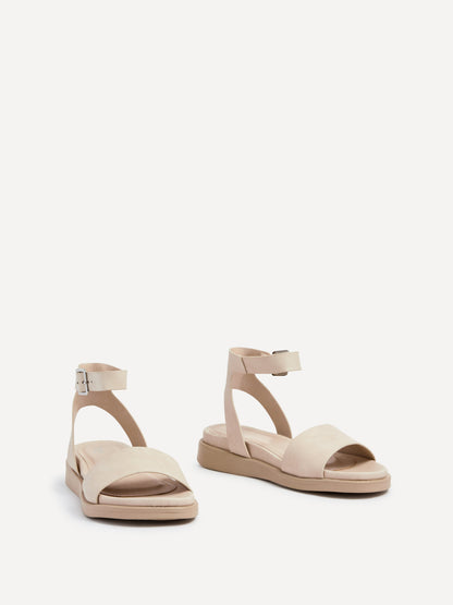 Kara Nude Faux Leather Flatform Sandals