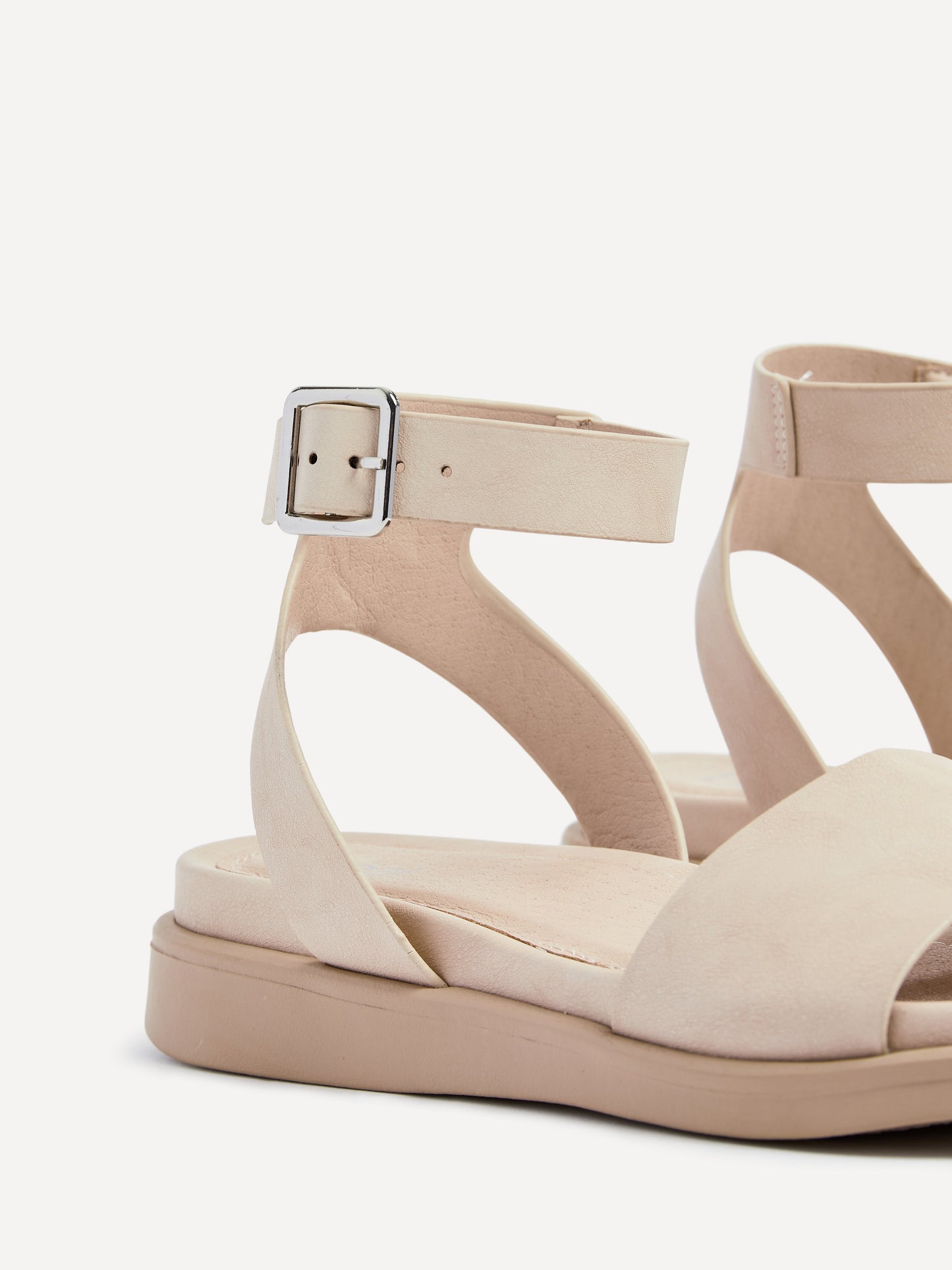 Kara Nude Faux Leather Flatform Sandals