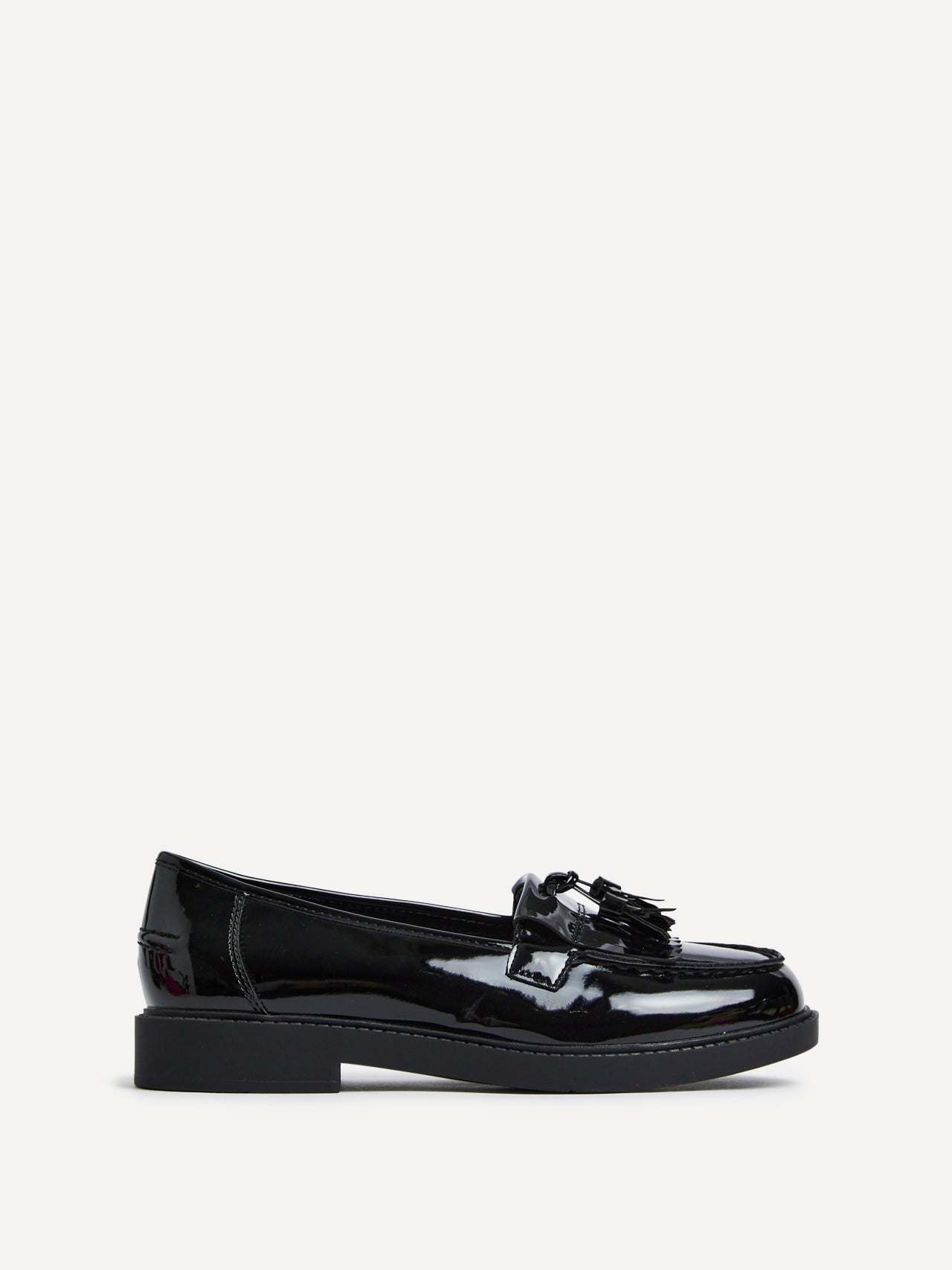 Kassidy Wide Fit Black Patent Loafers