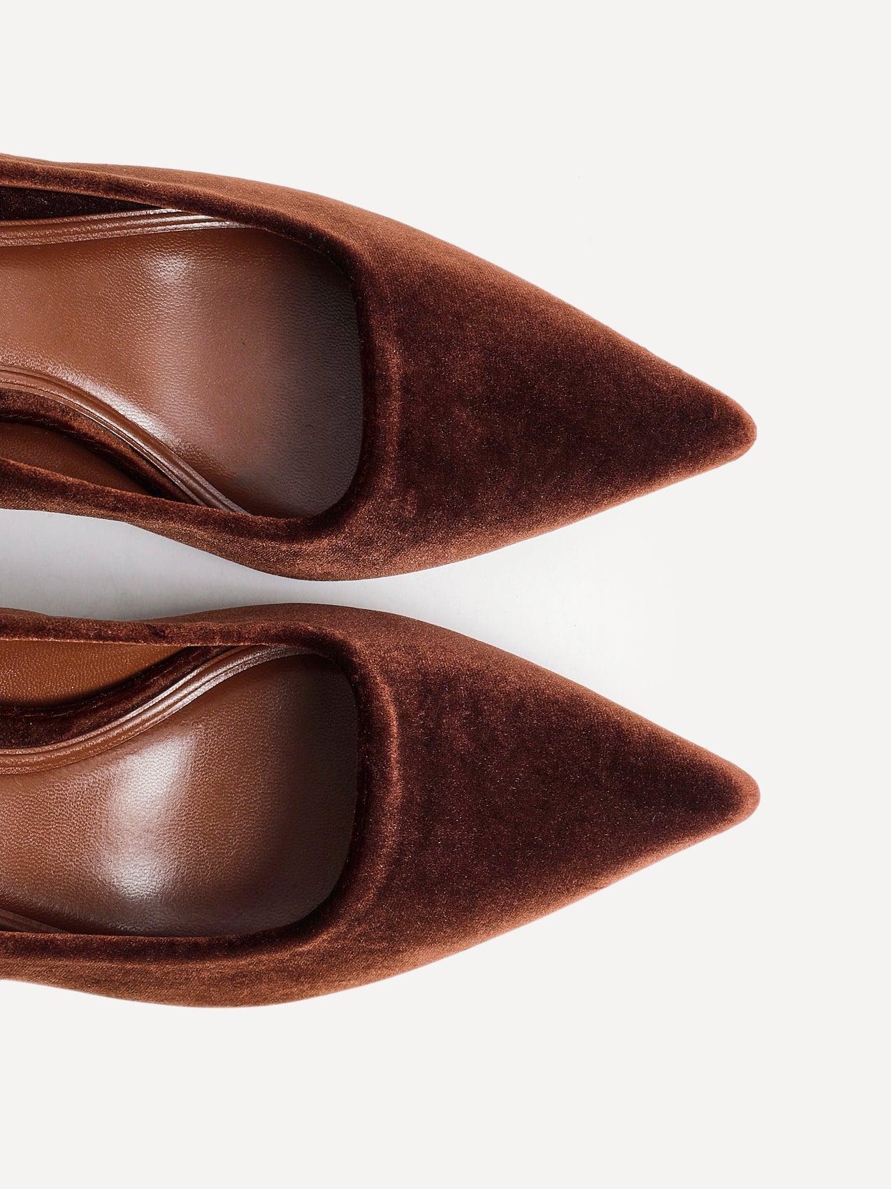 Kat Brown Velvet Classic Court Heels