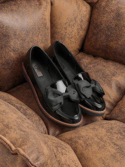 Katia Black Patent Loafers