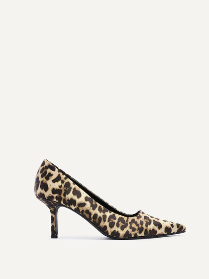 Kat Leopard Print Scuba Court Heel
