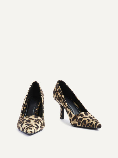 Kat Leopard Print Scuba Court Heel