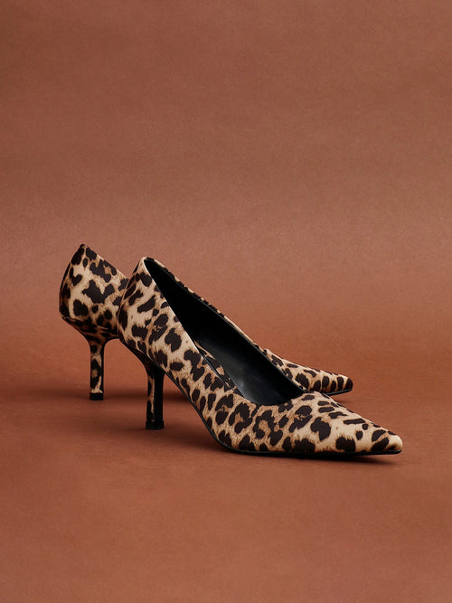 Kat Leopard Print Scuba Court Heel