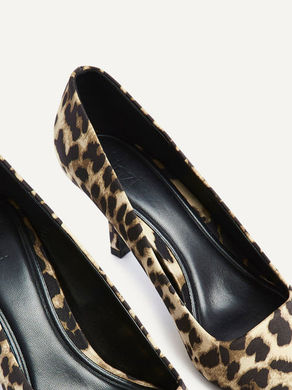 Kat Leopard Print Scuba Court Heel