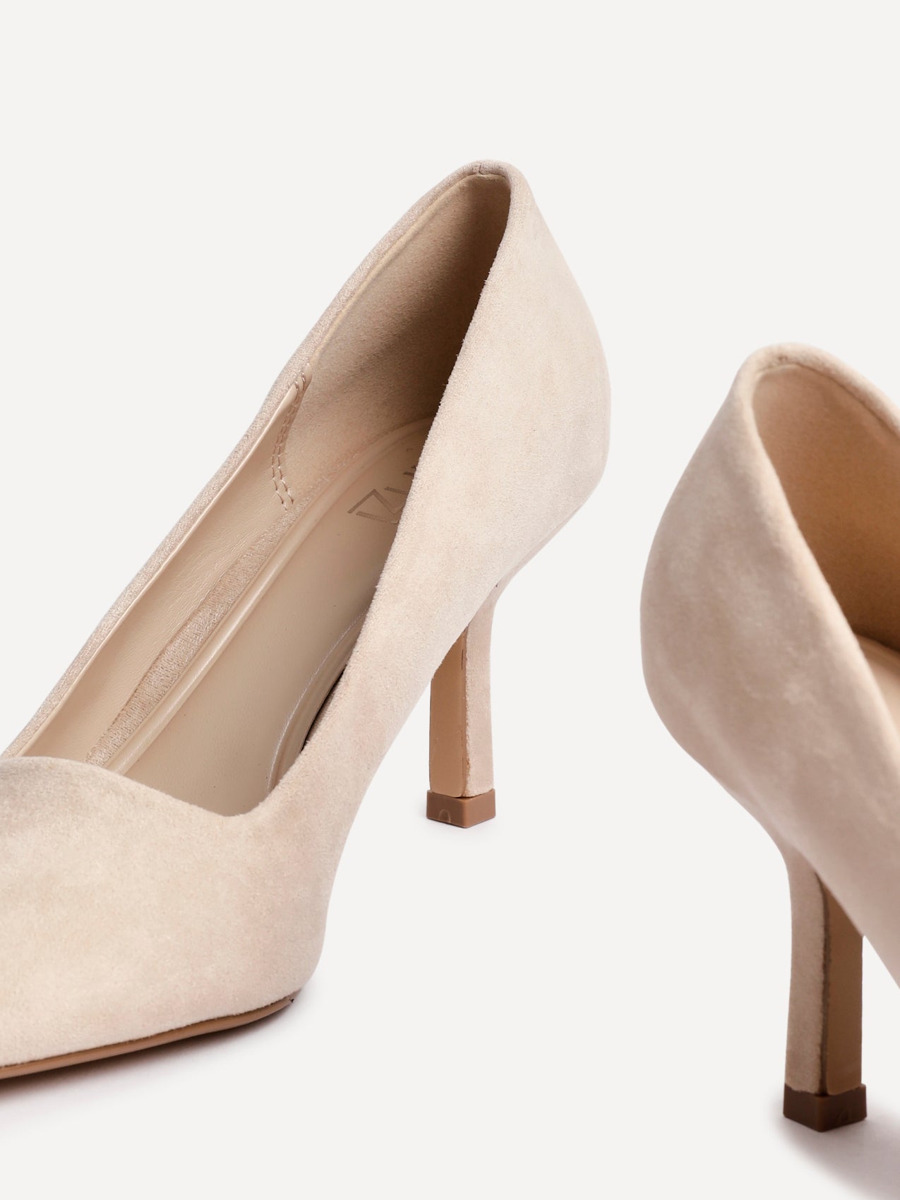 Kat Nude Faux Suede Court Heels