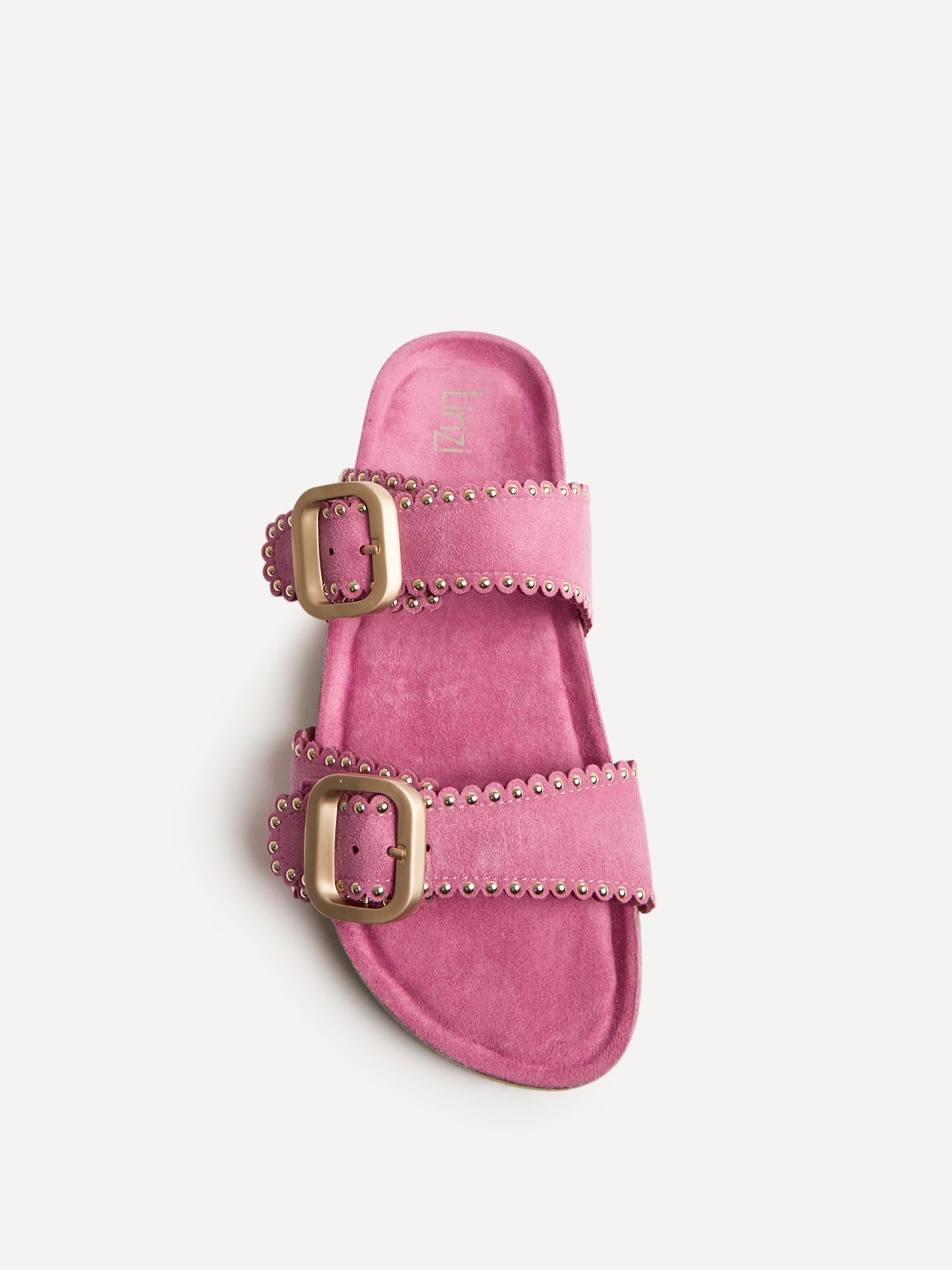 Kelsie Fuchsia Double Buckle Sandals