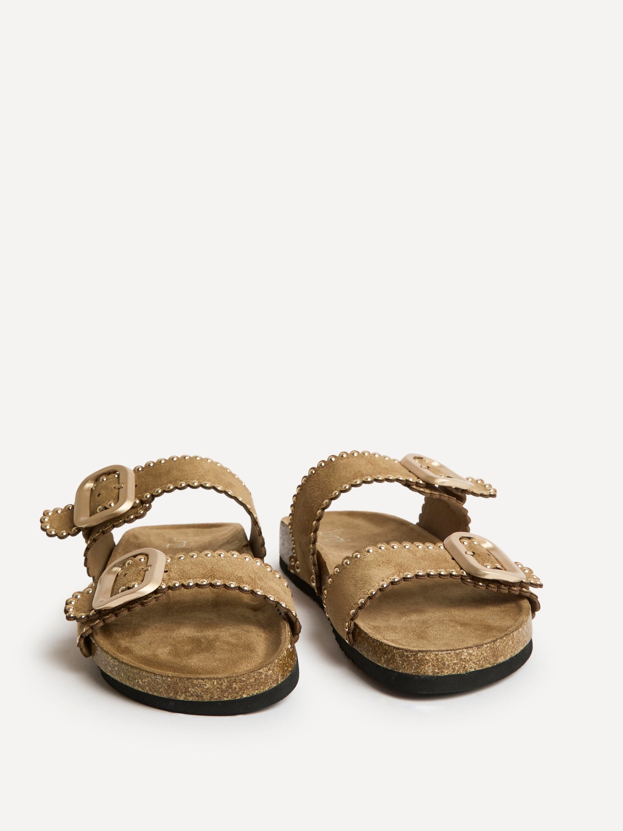 Kelsie Mocha Double Buckle Sandals