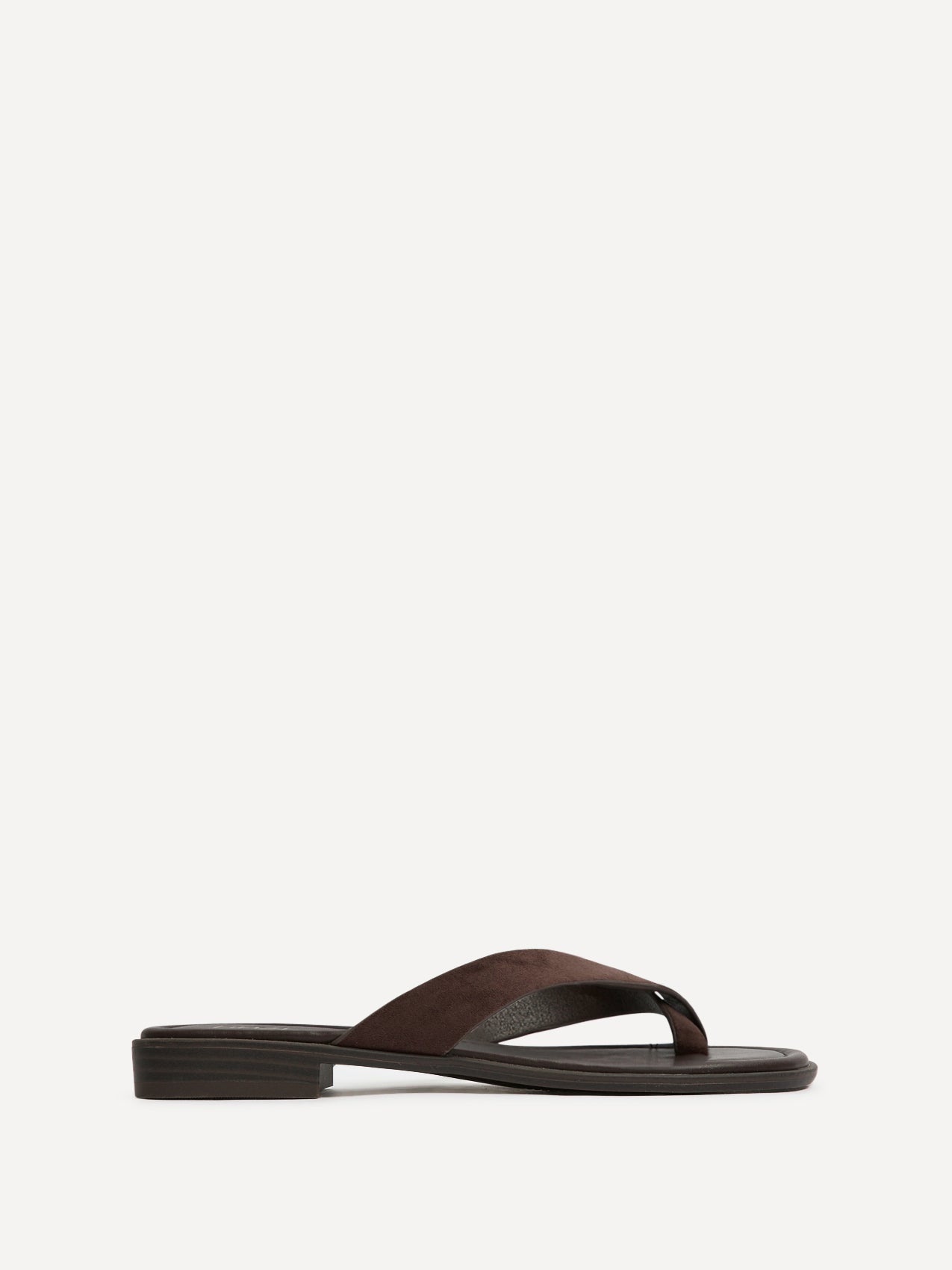 Kimmi Brown Faux Suede Flat Sandals