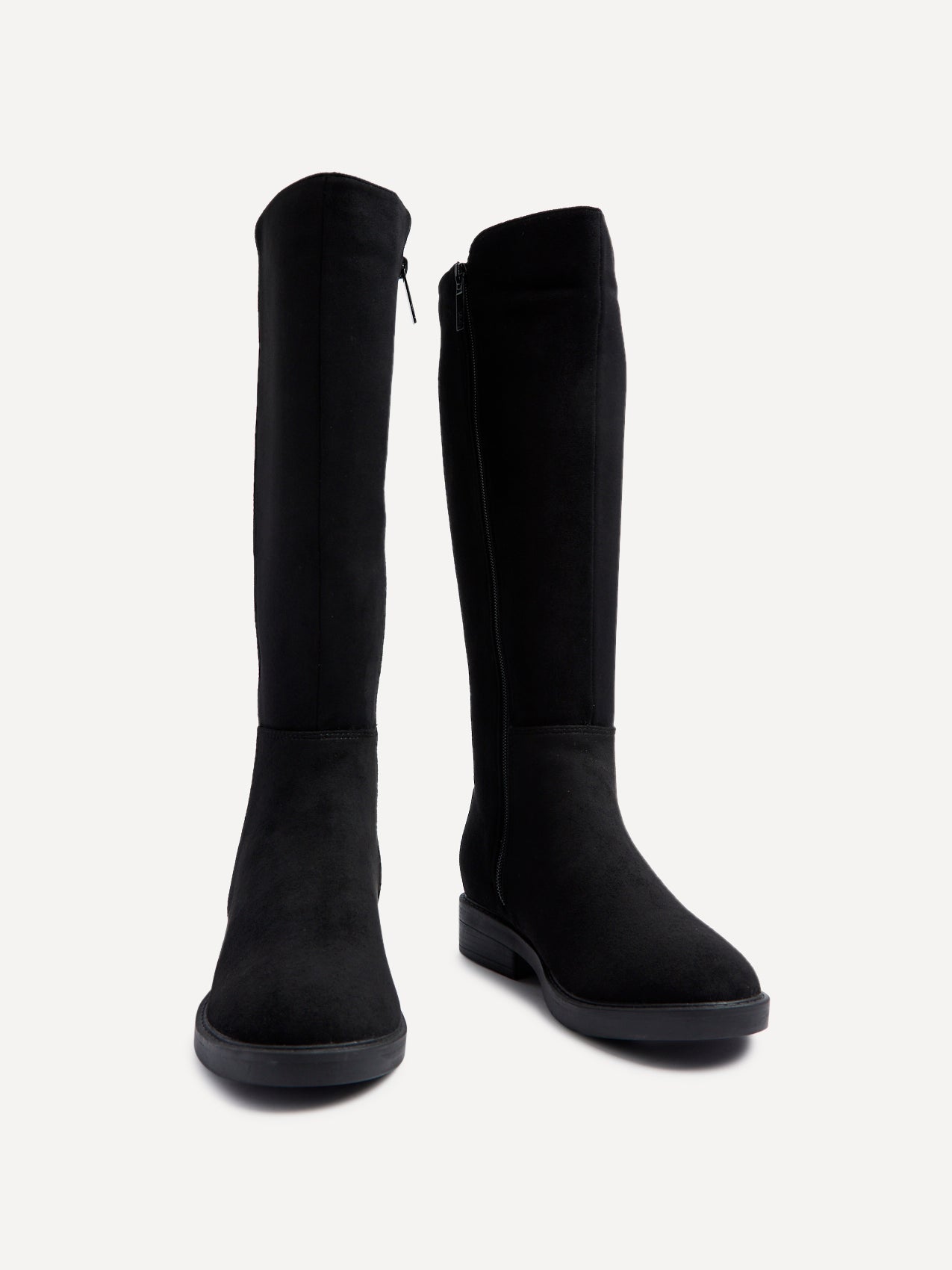 Knight Black Long Stretch Boots
