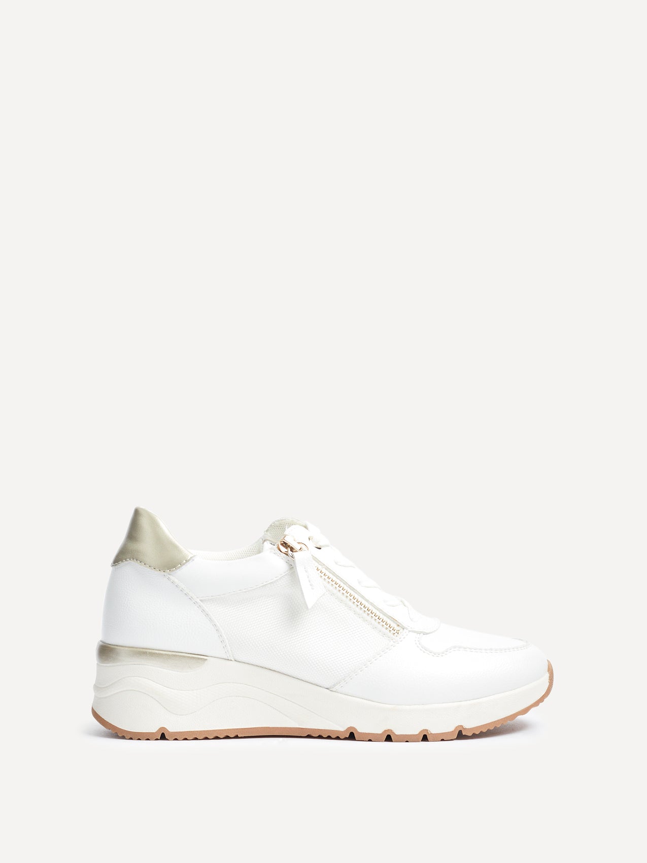 Kyla White Wedge Trainers