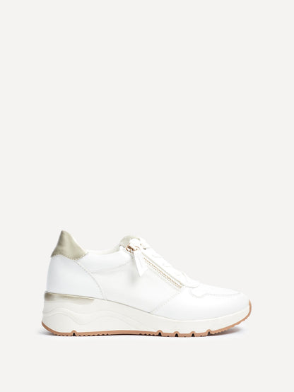 Kyla White Wedge Trainers
